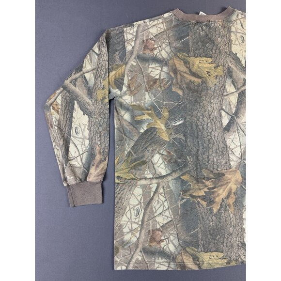 Rare Vintage Y2K Redhead Real Tree Camo Pocket Long Sleeve Shirt Outdoor Nature - Picture 8 of 12